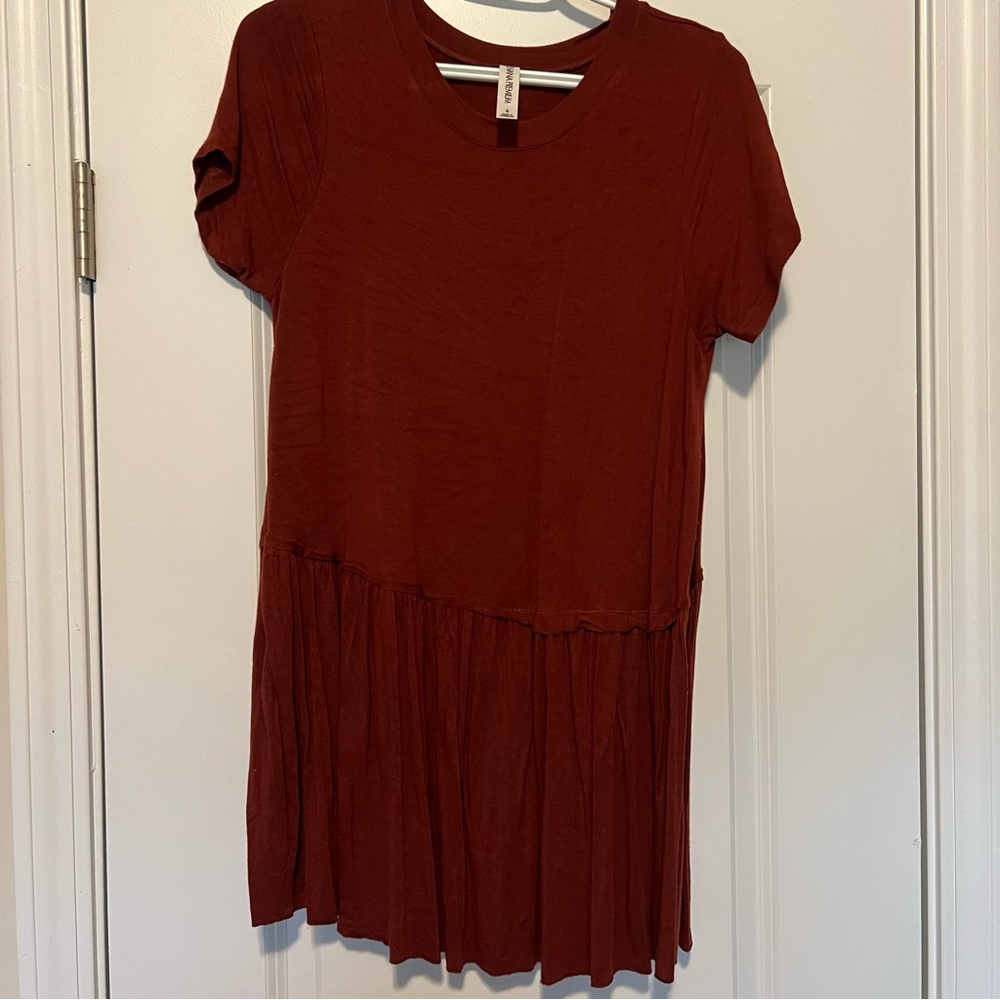 Rust Orange Short Sleeve Top